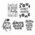 Sentiment Embossing Folders, 5x 4.25'' x 5.75'' Embossing Folders 