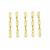 925 Gold Plated Sterling Silver Twisted Bar Connector Approx 30mm (5 pack)