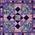 Village Fabrics Batik Knot Garden Quilt Kit - Purple