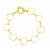Gold Plated 925 Sterling Silver Round Link Statement Bracelet Approx 7.5inch