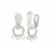 925 Sterling Silver Multi Loops Earrings with White Zircon Approx 9x21mm