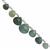 25cts Grandidierite Graduated Faceted Heart Approx 5 to 10mm, 15cm Strand with Spacer