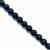 200Cts Type A Imperial Black Jadeite Plain Rounds, Approx. 8mm, 38cm Strand