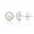 925 Sterling Silver Planet Pair of Earrings with White Opal, Approx 2x6mm 
