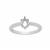 925 Sterling Silver Oval Ring Mount (To fit 6x4mm gemstone)- 1pcs