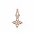 Rose Gold Plated 925 Sterling Silver Oval Pendant Mount (To fit 4x3mm gemstones) Inc. 0.02cts White Zircon Brilliant Cut Round 1mm - 1Pcs