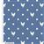 Stuart Hillard Blue Skies And Nutmeg Collection Blue Chicken Fabric 0.5m