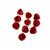 Burgundy Faux Fur Pom Poms, 4cm (10pk)