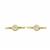 Gold Plated 925 Sterling Silver Pearl Chain Connectors Approx 14x5mm with 3mm Round White Topaz, (1 Pair)