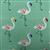 Flamingoes On Green Fabric 0.5m - exclusive