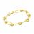 Gold Flash 925 Sterling Silver Round & Long Link Bracelet, Approx 7.5 Inch