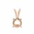 Rose Gold Plated 925 Sterling Silver Solitaire Pendant Mount With Rabbit Bail (To fit 9mm round gemstone)-1Pcs