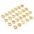 Gold Plated 925 Sterling Silver Letter Mother of Pearl Charms with Beaded Mount, Approx 15mm