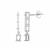 925 Sterling Silver Oval Earrings Mount (To fit 6x4mm gemstones) Inc. 0.66cts White Zircon Brilliant Cut Marquise 4x2mm - 1Pair