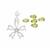 White Zircon & Peridot, 925 Sterling Silver Flower Pendant Mount With Instructions By Charlie Bailey 