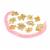 Base Metal End Caps - Gold Plated Base Metal Bead Cap Bundle, 10 designs with Rose Quartz Plain Round 4mm, 6mm, 8mm 325.00cts Loose Bead Strands