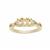 Gold Plated 925 Sterling Silver Trilogy Oval Ring Mount (To fit 4x3mm gemstones) Inc. 0.01cts White Zircon Brilliant Cut Round 1.25mm - 1Pcs