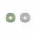 Type A 15cts Green&White Jadeite Donuts Approx 15mm, 2pcs