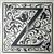 Stencil Up  Cloister Letter - Z- William Morris inspired