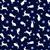 Lewis & Irene Tomtens Forest Friends Collection Rabbits Midnight Fabric 0.5m