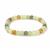65cts Mulitcolour Khotan Jade Drum Elasticated Bracelet, Approx 6x7mm