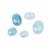 33cts Aquamarine Oval Cabochons Approx from 8x10 to 13x18mm (Set of 5Pcs)