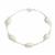 925 Sterling Silver Bracelet with Five Freshwater Cultured Pearls (Approx 6mm), Approx 7.5"