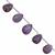 55cts Charoite Top Side Drill Faceted Pear Approx 12.5x8 to 16.5x12mm, 15cm Strand with Spacers