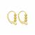Gold Plated 925 Sterling Silver Leverback with beaded design and loop, Approx 16mm (1 Pair)