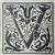 Stencil Up  Cloister Letter - V- William Morris inspired