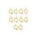 Gold Plated Base Metal Bolt Ring Clasp, 7mm (10pcs/Pack)