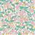 Liberty Carnaby Collection Piccailly Poppy Pink and Green Fabric 0.5m