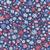 Liberty Carnaby Collection Bloomsbury Blossom Red and Blue Fabric 0.5m