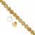 75cts Citrine Smooth Round Approx 5 to 6mm, 33cm Strand (6mm Citrine Cabochon With 6mm Sterling Silver Bezel Cup Not Set)
