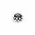 Preciosa White/Black Polka Dot Round Lampwork Bead -  Approx. 9x18mm (1pk)