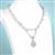 925 Sterling Silver Swinging Pendant/Connector Set with Aquamarine, Approx 34x15mm 