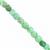 90cts Chrysoprase Center Drill Faceted Square Approx 6 to 9mm, 17cm Strand