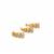 Gold Plated 925 Sterling Silver Triple Cubic Zirconia Bail With Peg (3pcs)