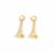 Gold 925 Sterling Silver Cone Bead Cap with Peg, Approx 15x8mm, 2pcs 