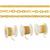 Gold Plated 925 Sterling Silver Chain with Spool Bundle, Approx 1m (Trace, Rope & Curb, Chain )