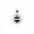 925 Sterling Silver Planet Globe Pendant Cage with Black Jade & White Zircon Approx 7mm