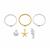 925 Sterling Silver, Gold Flash Linear Textured Ring With Loop to attach Charm Approx Size 7
