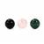 10cts Black Onyx, Rose Quartz and Malachite Gemstone Ball, Approx, 8mm 3pcs (1 of each gemstone) 