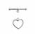 925 Sterling Silver Toggle Clasp- Heart