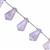 105cts Lavender Fluorite Smooth Fancy Shapes Approx 16x9 to 22x15mm, 17cm Strand With Spacers