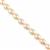 Naturally Coloured Orange Freshwater Cultured Rice Pearls Approx 8-9mm, 38cm Strand