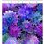Jason Yenter Dazzle Collection Floral Blooms Purple Fabric 0.5m