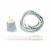 Ombre Dreams  - White to Blue Ombre Shell Pearls with Silver Plated Base Metal , 6mm White to Blue Ombre Shell Pearls & Miyuki Opaque White Seed Beads