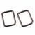 Debbie Shore Rectangle Rings Gunmetal 25mm (Pack of 2)