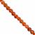 10cts Carnelian Faceted Coin Approx 4mm 20cm Strands 